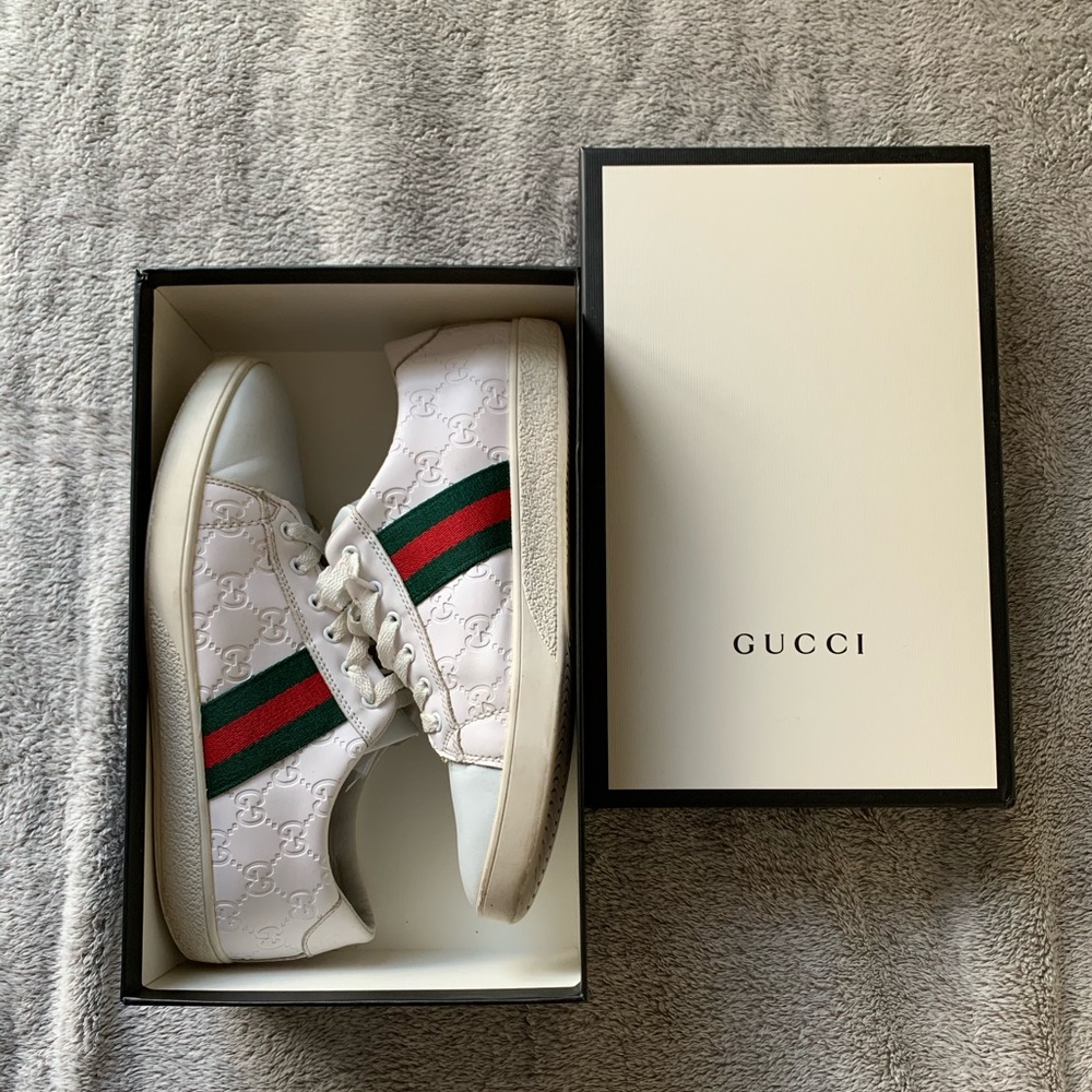 All White GG Shoes